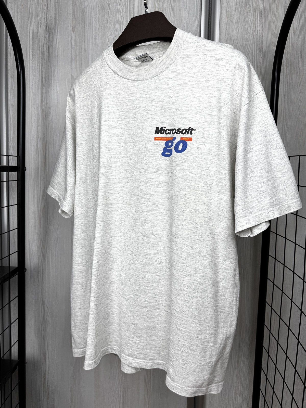 Jerzees Jerzees Vintage 90s Microsoft GO grey rare tee shirt Size US XL / EU 56 / 4 - 6 Thumbnail