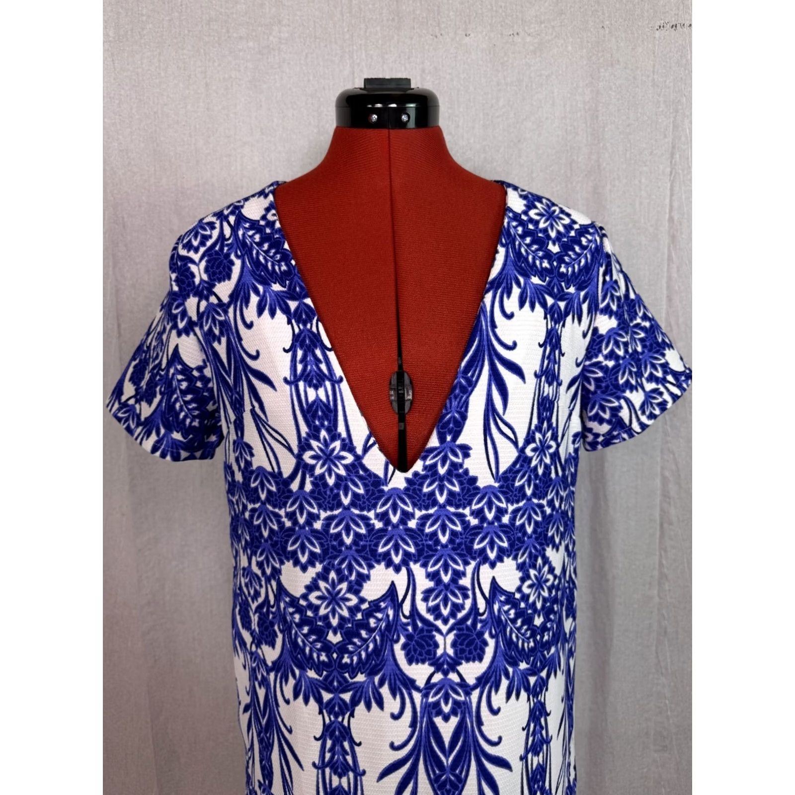 Missguided VINTAGE Missguided Blue White Floral Mini Dress Size 4 Boho 70s Womens Size S / US 4 / IT 40 - 2 Thumbnail