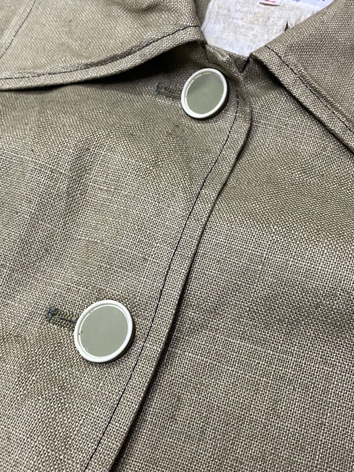 Saint Laurent Paris × Vintage × Yves Saint Laurent Vintage Saint lauren Rive Gauche by Hedi Slimane Linen Shirt Size US M / EU 48-50 / 2 - 5 Thumbnail