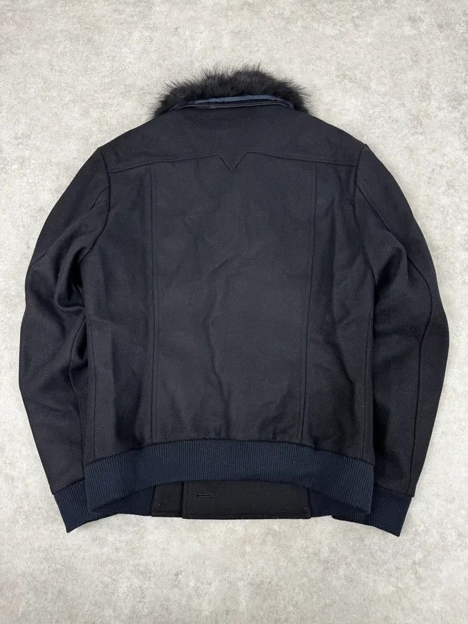 Versace Versace Navy Wool Fur Collar Classy Bomber Jacket Size US M / EU 48-50 / 2 - 4 Thumbnail