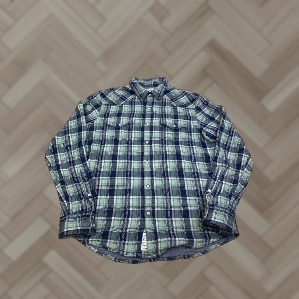 Lucky Brand Lucky Brand Pearl Snap Button Up Shirt Mens M Western Plaid 12740 Size US M / EU 48-50 / 2 - 1 Thumbnail