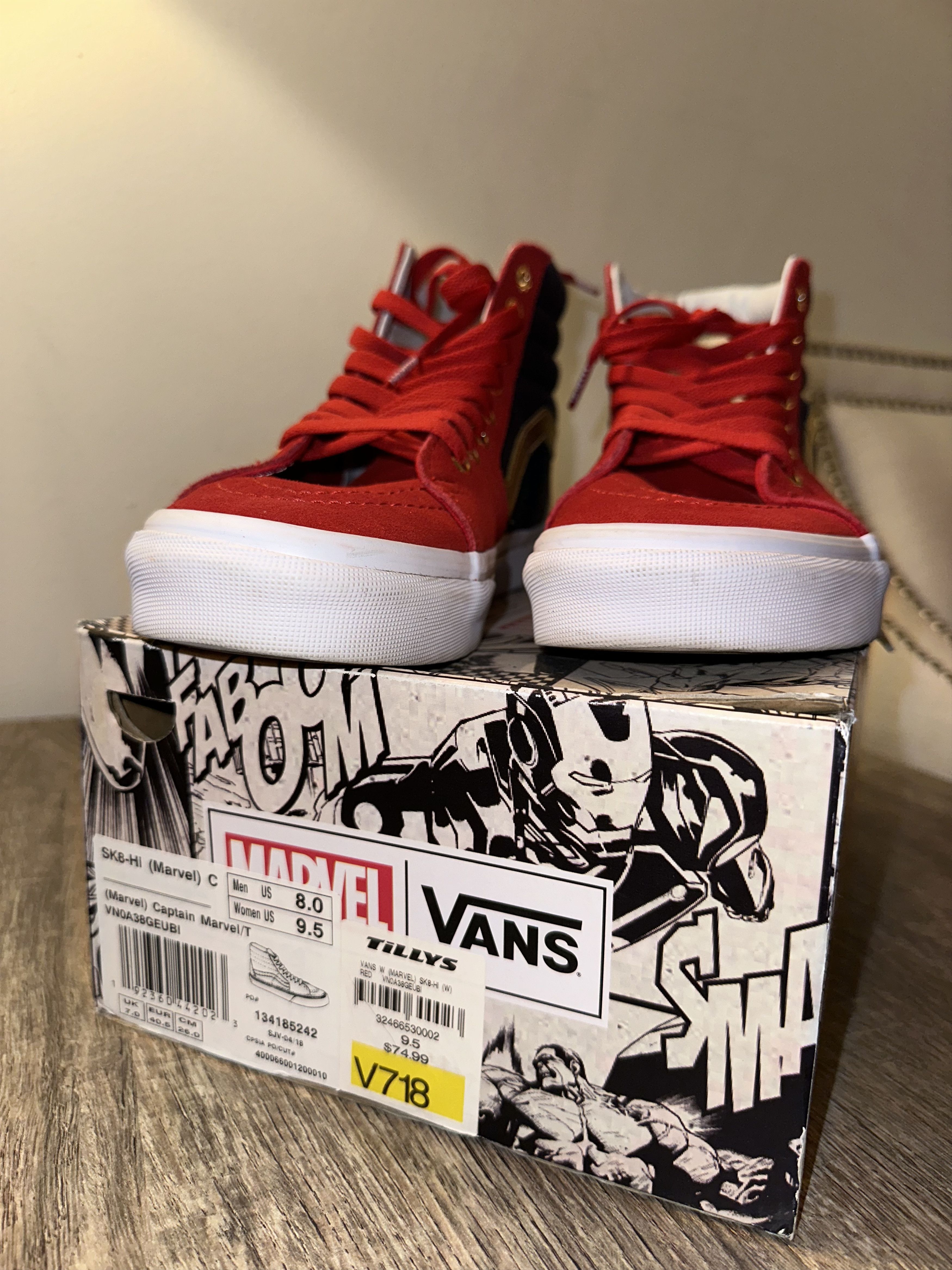 Captain marvel vans size 9.5 online