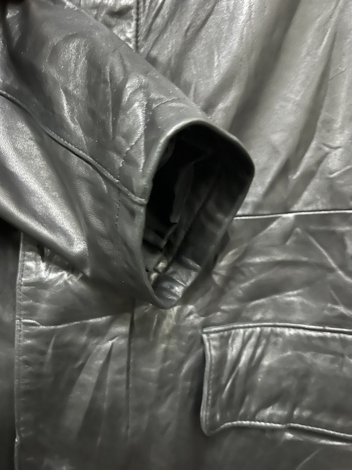 Japanese Brand × Leather VISARUNO Leather Balmac Coat Spring Trench Long Coat Luxury Size US M / EU 48-50 / 2 - 14 Thumbnail