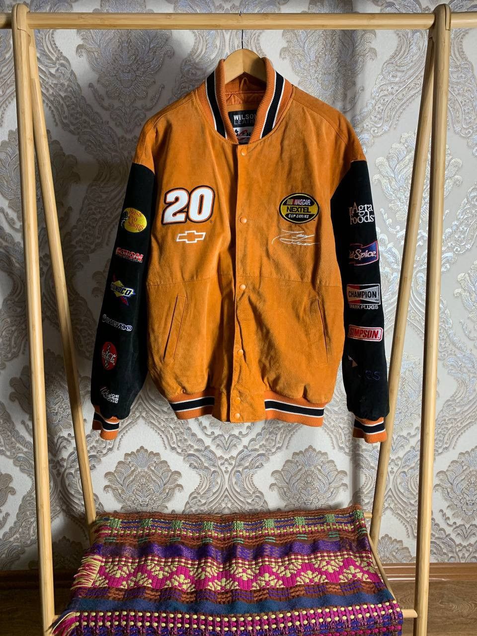 NASCAR × Vintage × Wilsons Leather VERY RARE WILSONS LEATHER BOMBER RACING THE HOME DEPOT 90s Size US XL / EU 56 / 4 - 1 Thumbnail