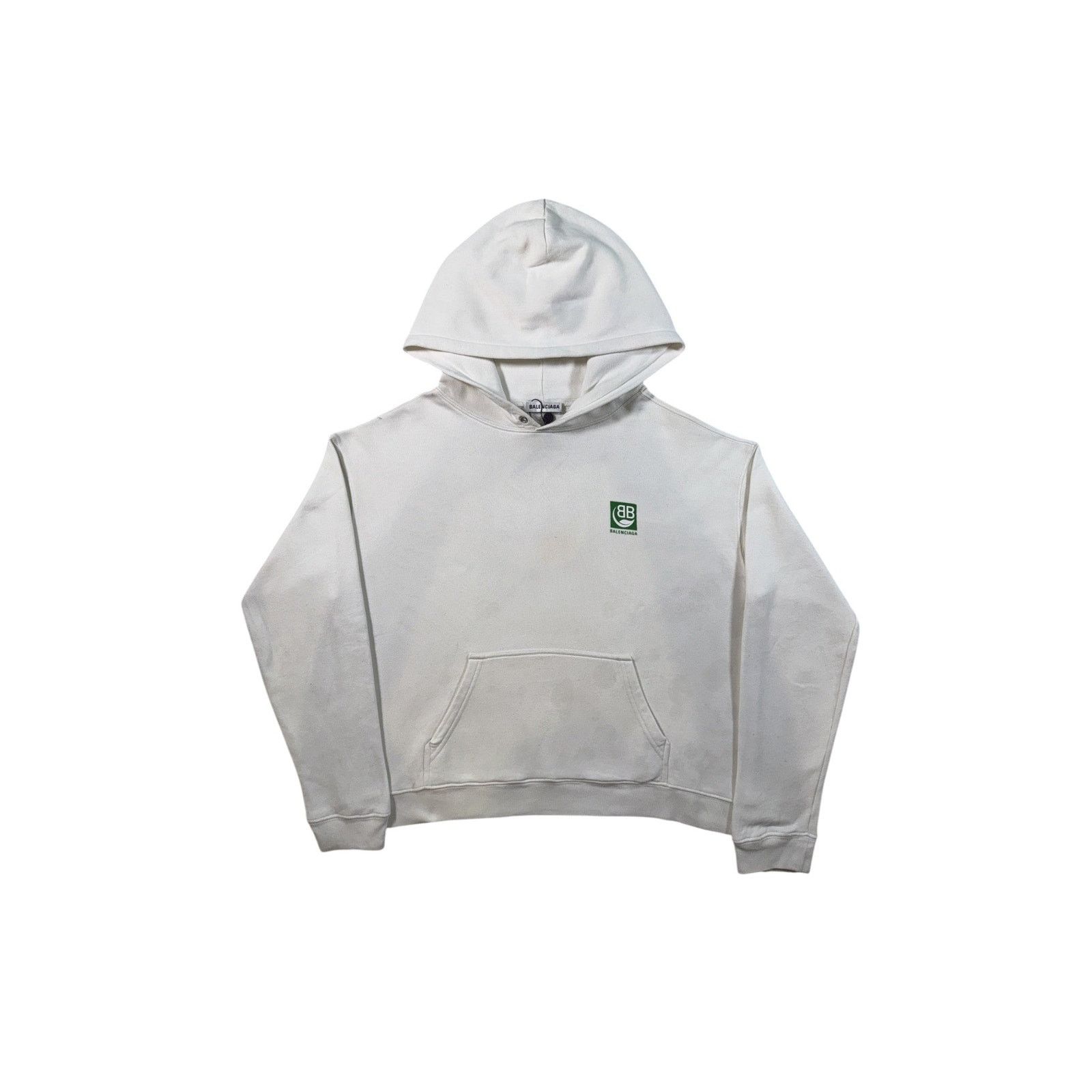Balenciaga Balenciaga BB WFP (Womens) White Hoodie Size US S / EU 44-46 / 1 - 1 Thumbnail