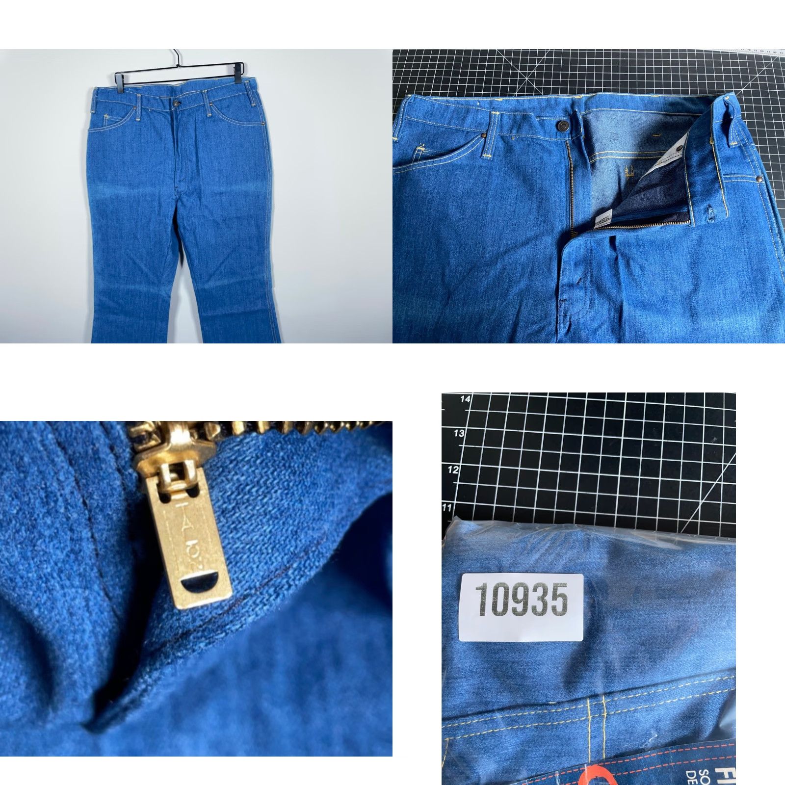 Vintage VINTAGE Challenger Jeans Women's 70s Flared Denim 37 x 28 Blue Cotton Blend Unworn 38/30 Tag Mens Womens Boys Girls Size 26" / US 2 / IT 38 - 10 Thumbnail