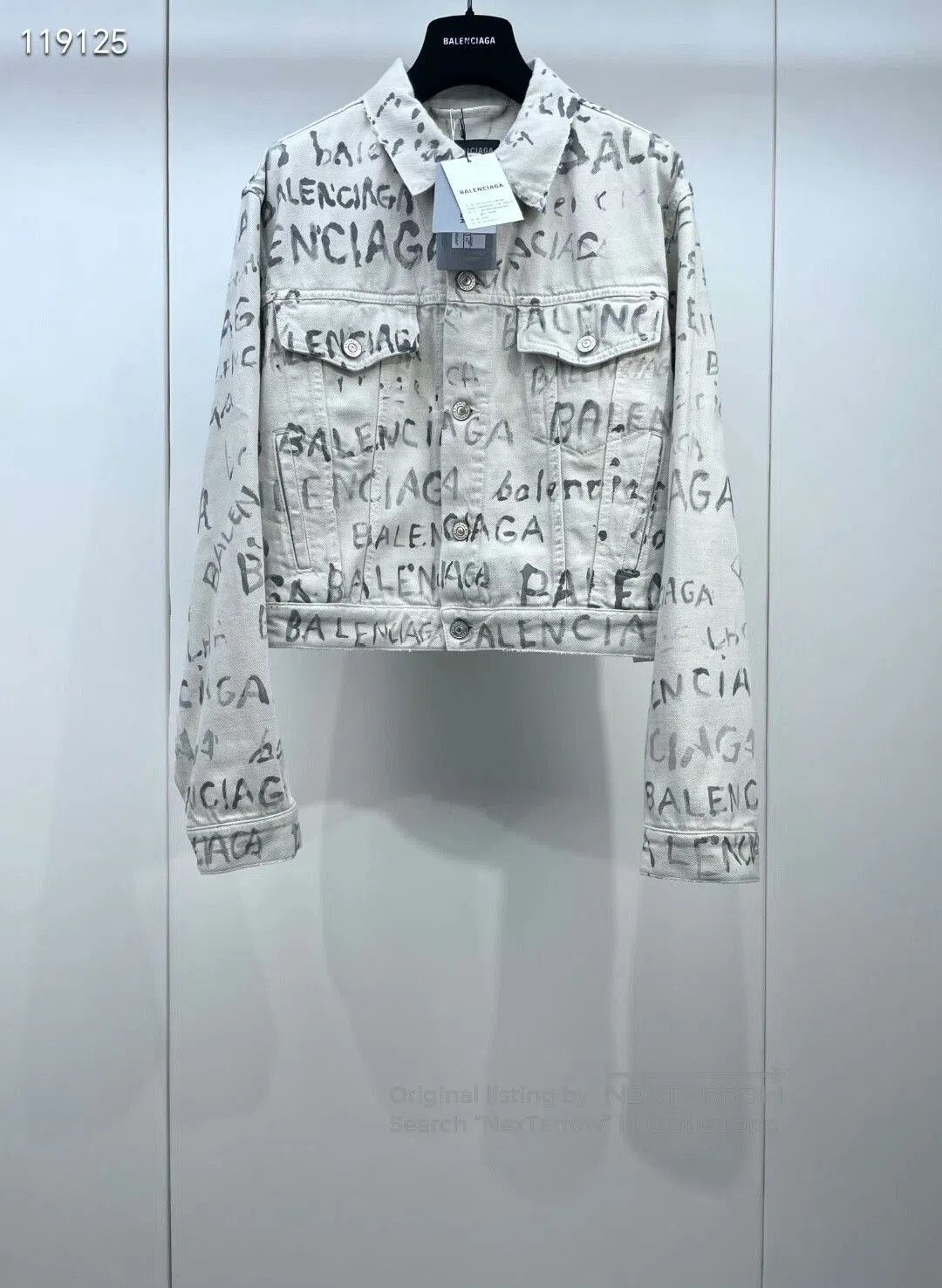 Balenciaga balenciaga graffiti print denim jacket. Size US XS / EU 42 / 0 - 1 Thumbnail