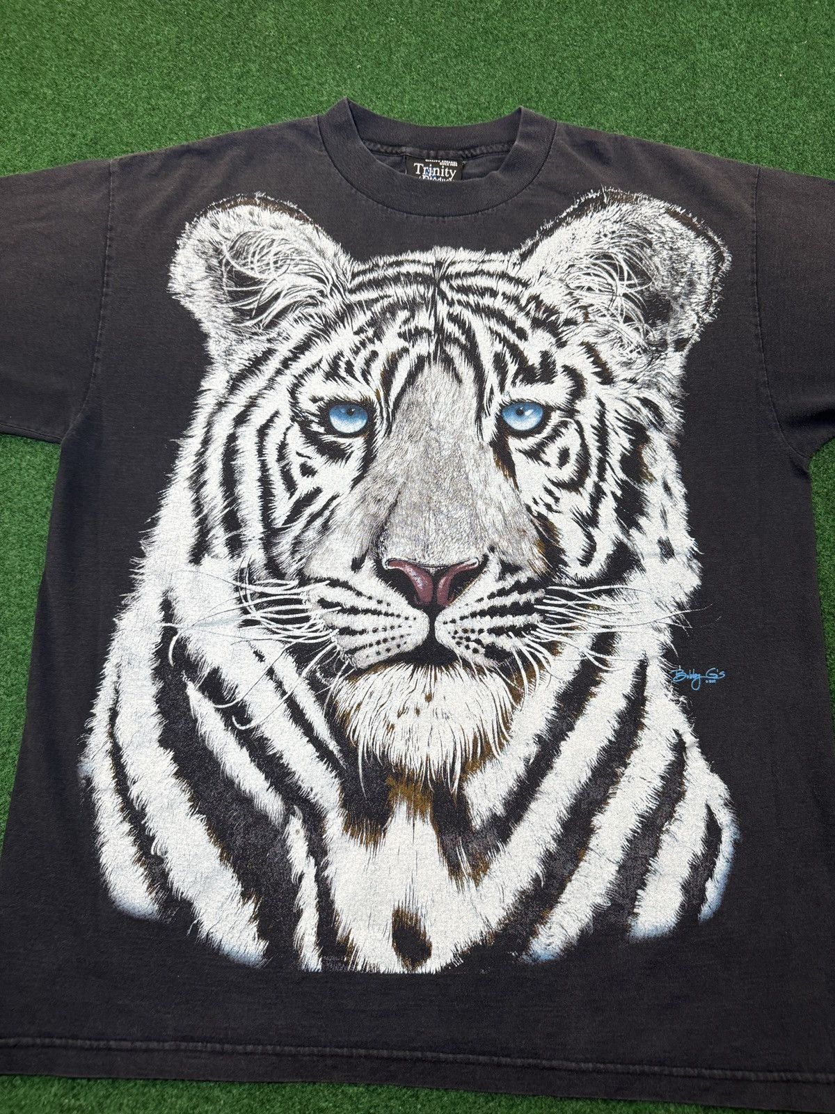 Other Vtg 90s Siberian Tiger AOP RARE Extinction Forever T Shirt Size US XL / EU 56 / 4 - 2 Thumbnail