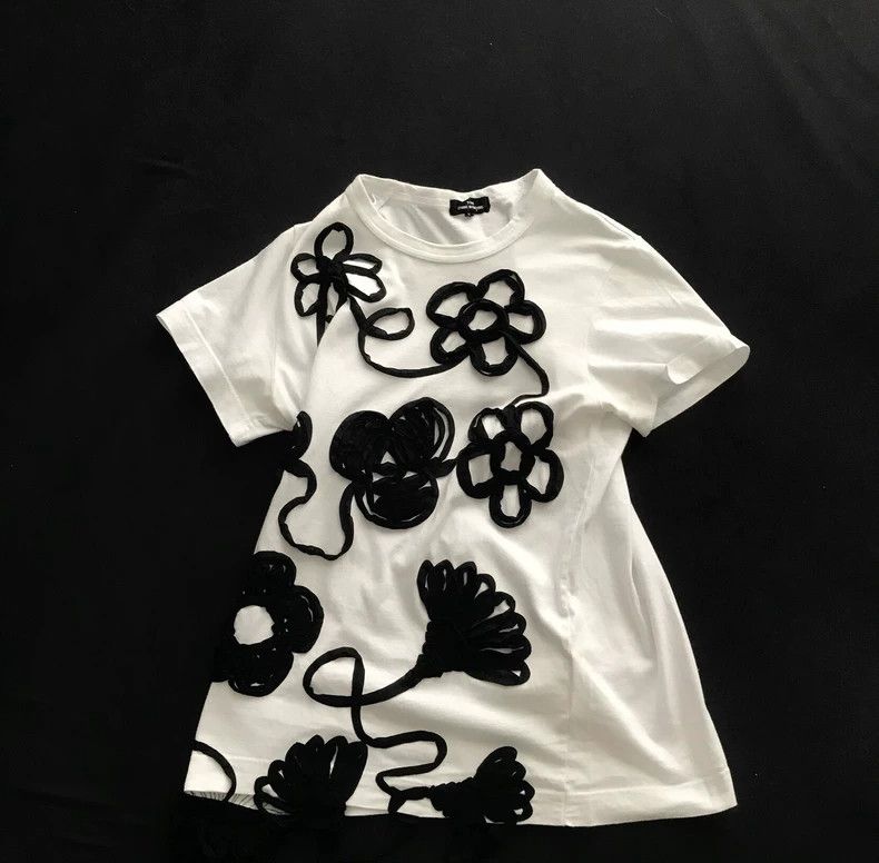 Comme des Garcons Comme Des Garcons Handmade floral cotton T-shirt 2502-Nex Size S / US 4 / IT 40 - 2 Thumbnail