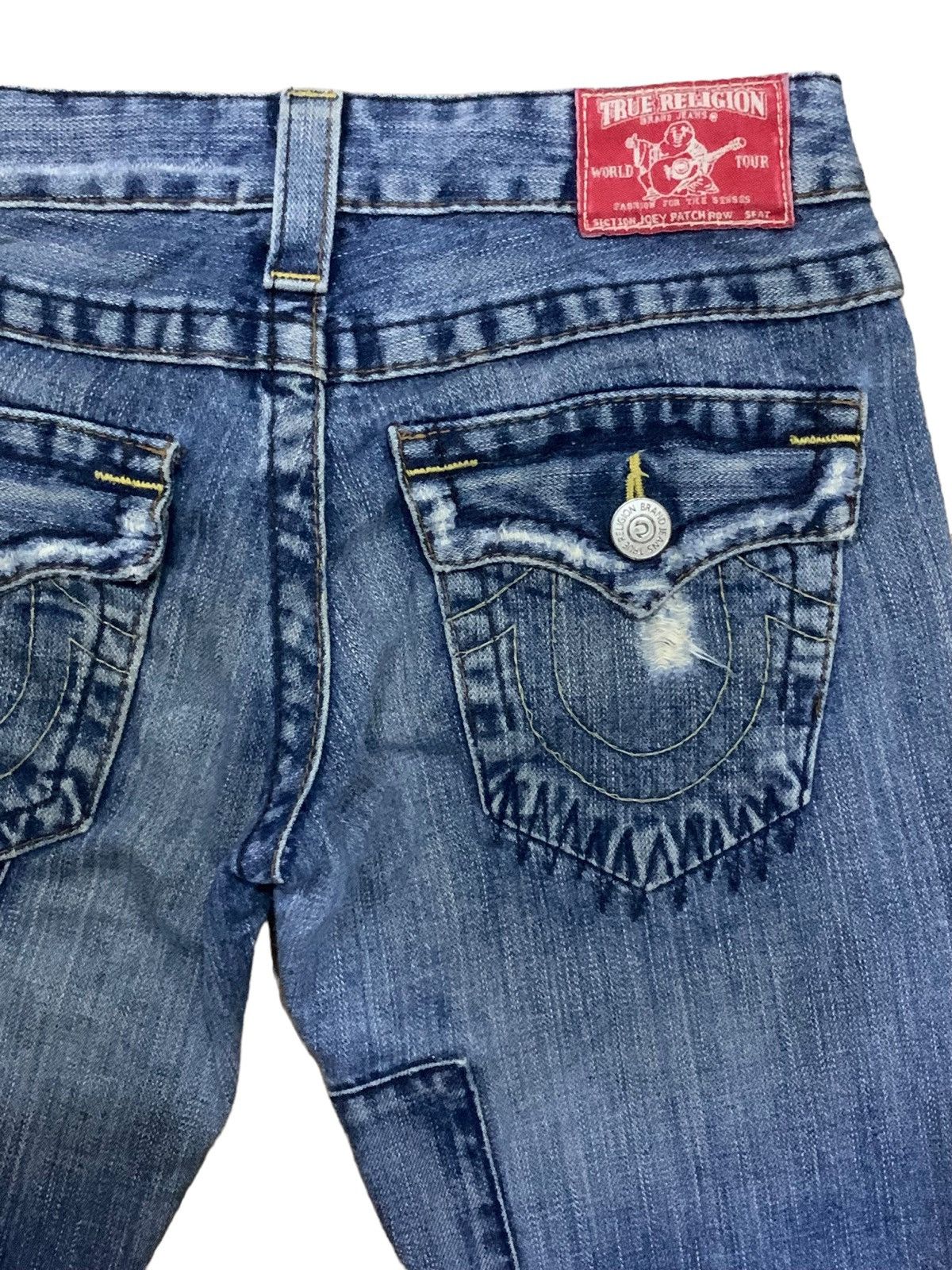 Beauty Beast × If Six Was Nine × True Religion 🔥Flare🔥 Vintage True Religion Section Joey Patches Jeans Size 26" / US 2 / IT 38 - 9 Thumbnail