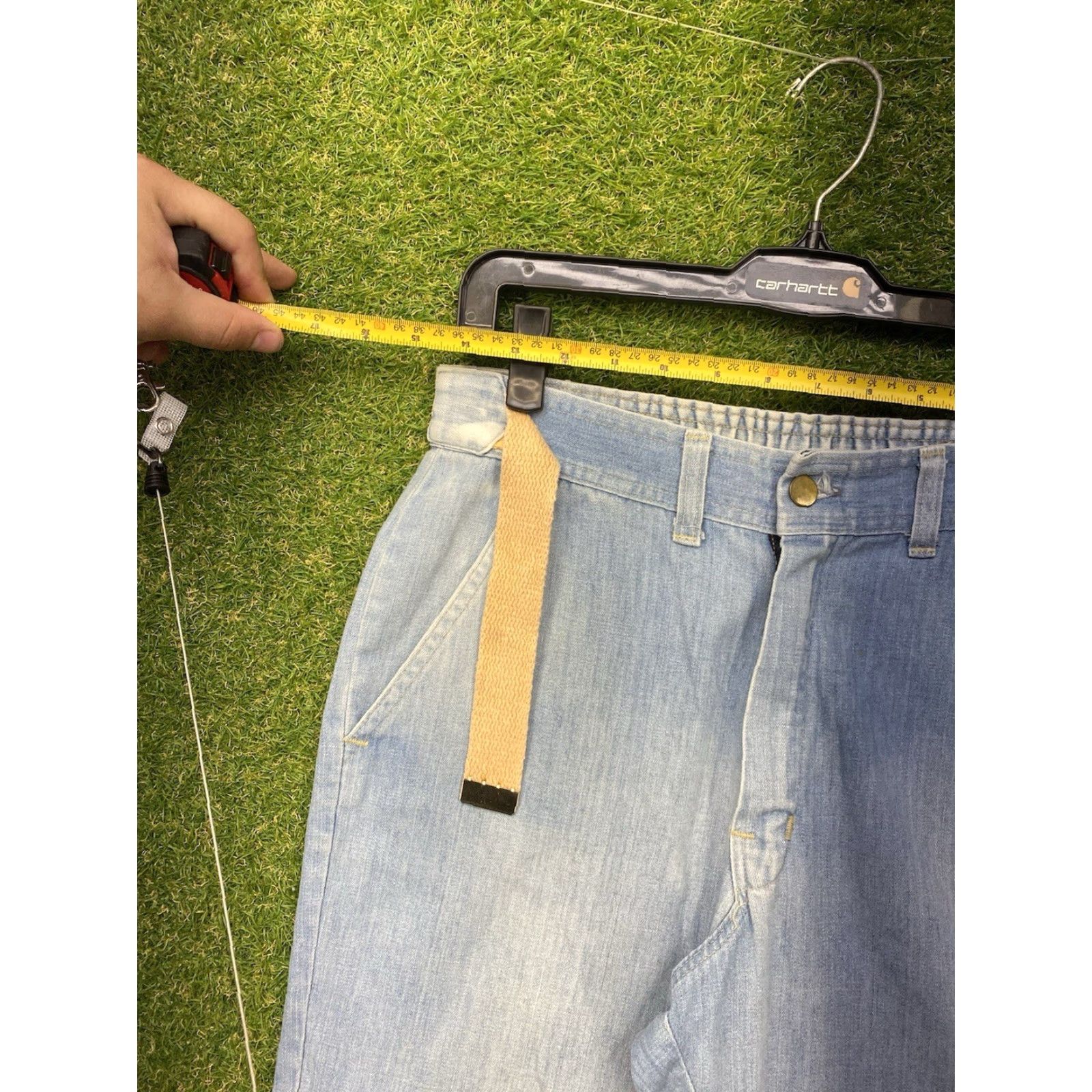Wrangler VINTAGE Wrangler Flame Resistant Jeans 28 Regular Blue Denim 80s 90s Western USA Bell Bottoms Mens Womens Girls Boys Size 28" / US 6 / IT 42 - 3 Thumbnail