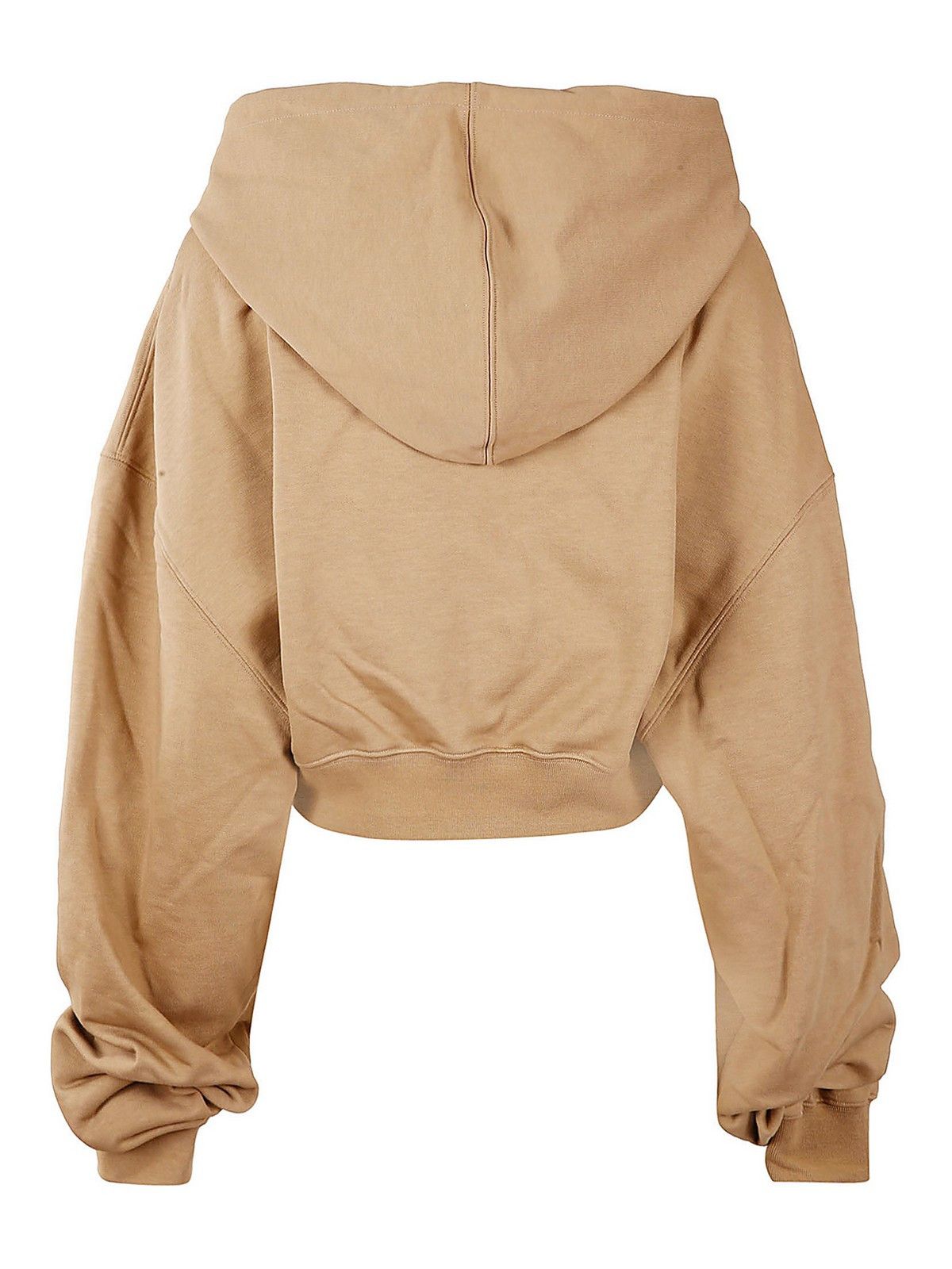 Off-White o1gr1nt0125 For All Crop Over Hoodie in Brown Size S / US 4 / IT 40 - 2 Thumbnail