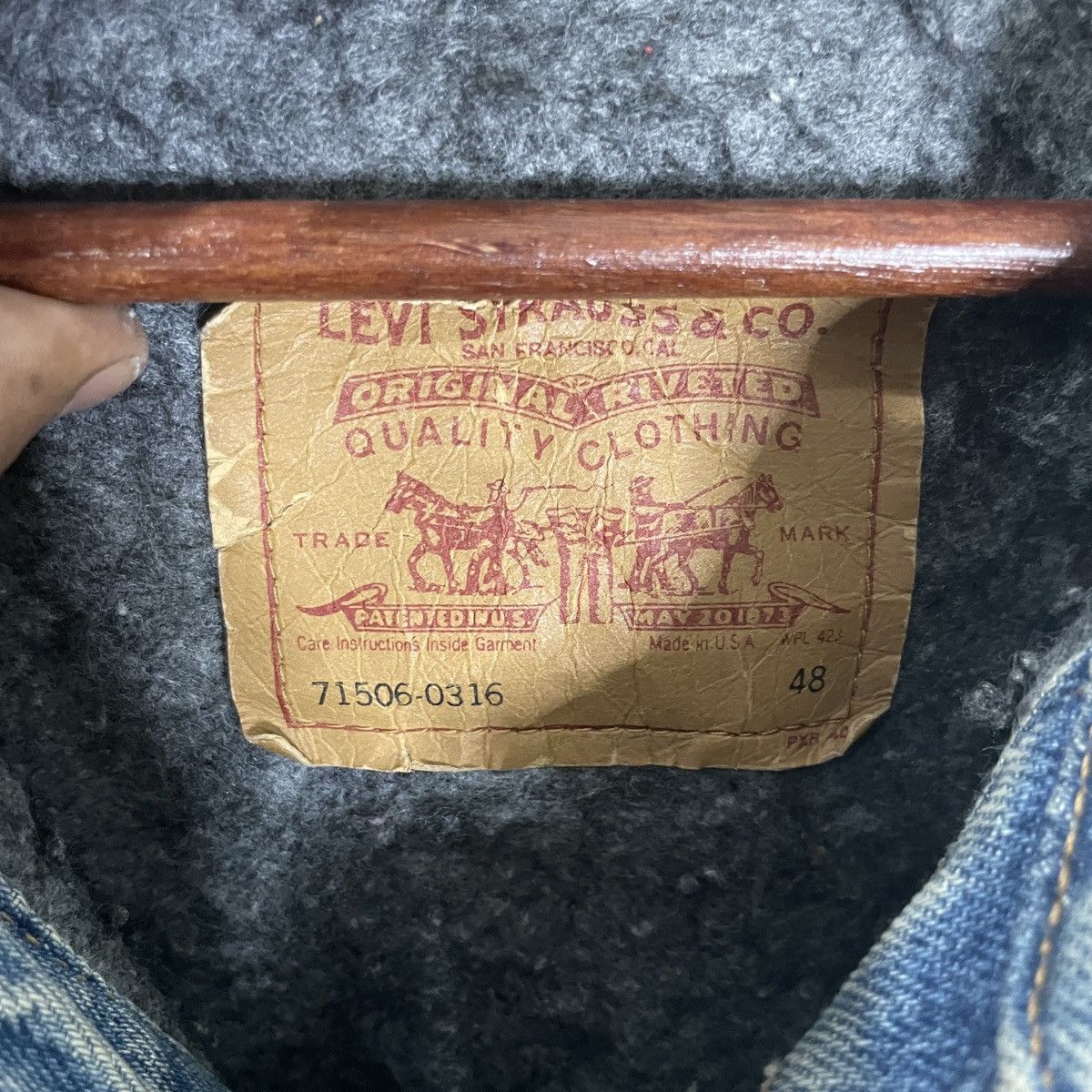 Levi's Vintage 80s Levis 71506-0316 Denim Jacket Size US XL / EU 56 / 4 - 6 Thumbnail