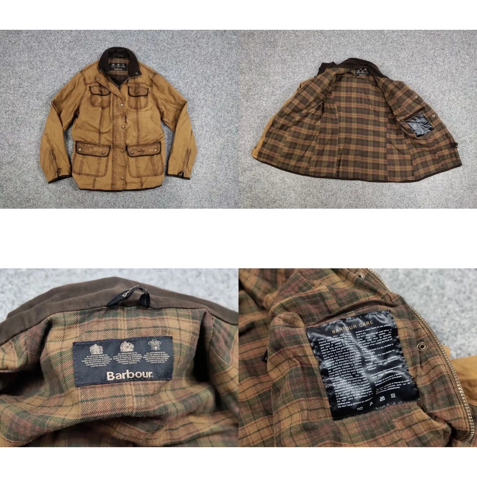Barbour VINTAGE Barbour Women's Jacket Wax Brown Utility E145 Retail Ladies Regular Size L Leather? (Note: Original title contains 'Cotton' canvas etc.) Size L / US 10 / IT 46 - 10 Thumbnail