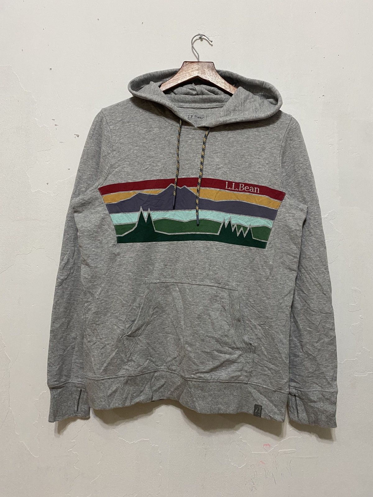 L.L. Bean L.L. Bean Gray Scenic Stripe Hoodie Sweatshirt very rare Size US S / EU 44-46 / 1 - 2 Thumbnail