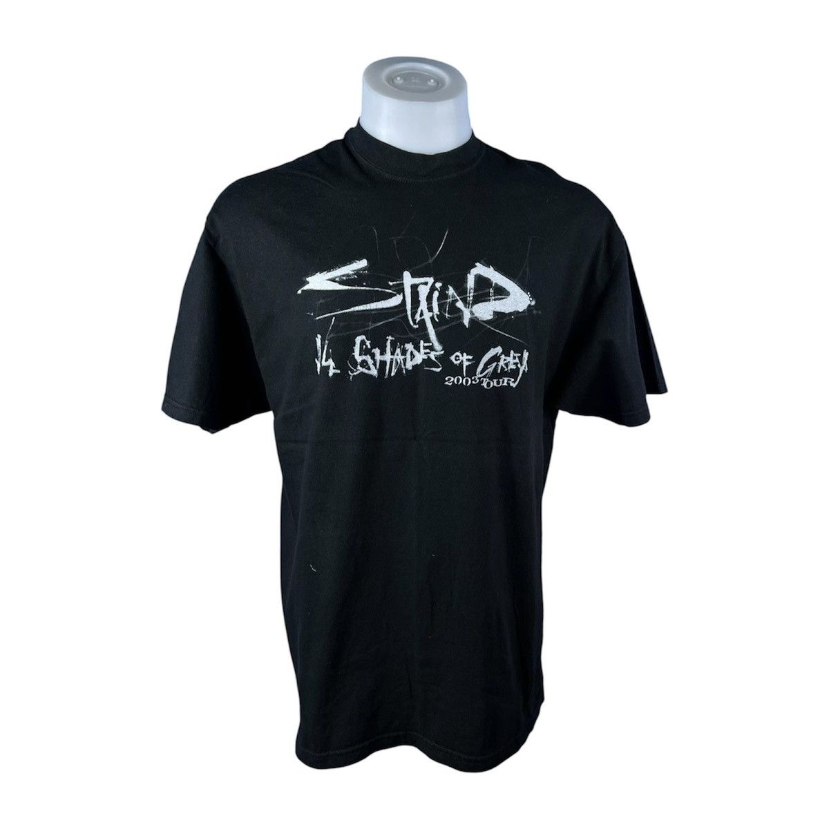 Band Tees Staind 14 Shades of Grey 2003 Vintage Rock Band 90s T-Shirt Size US L / EU 52-54 / 3 - 5 Thumbnail