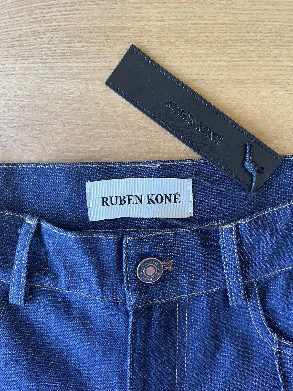 Lac Demure Ruben kone - Raw pleated denim jeans Size US 32 / EU 48 - 3 Thumbnail