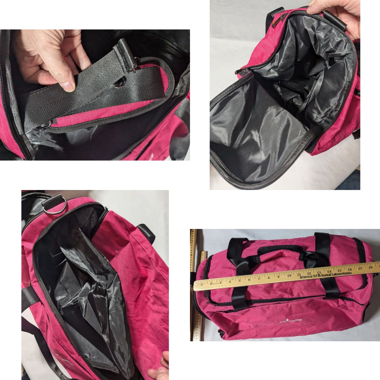 Pinko KEE SPENCE Women Pink Duffle Bag Large EUC Size ONE SIZE - 8 Thumbnail