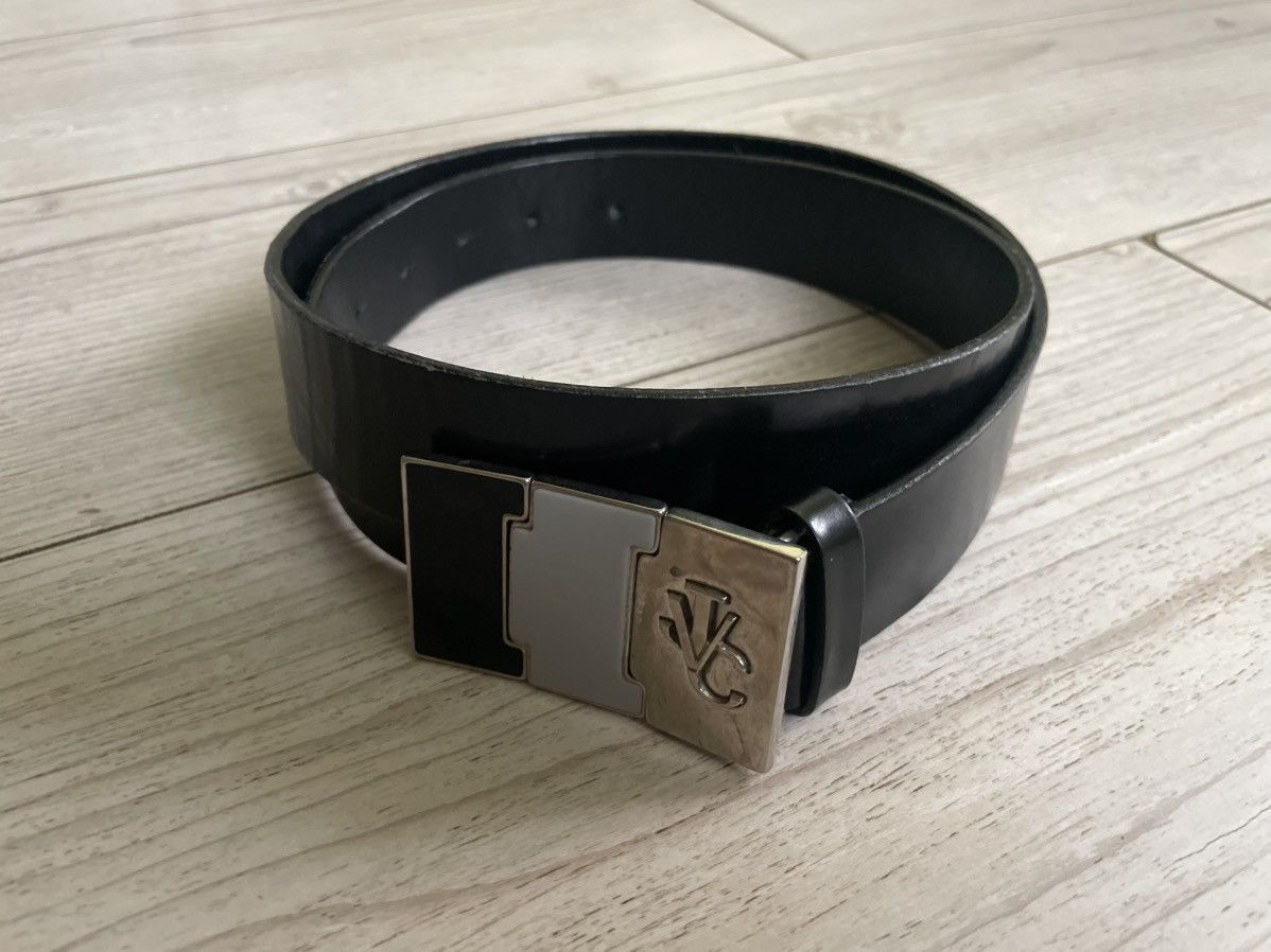 Versace × Vintage VERSACE LEATHER BELT Y2K LEATHER BLACK Size ONE SIZE - 4 Thumbnail
