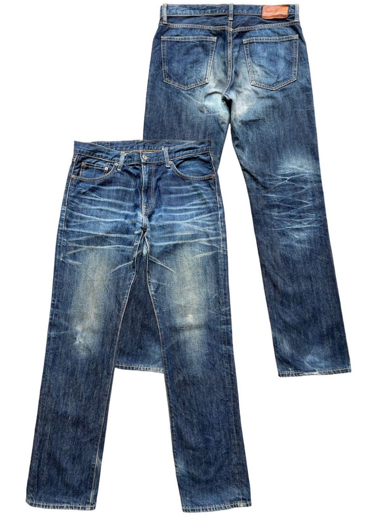 Uniqlo UJ Distressed Regular Fit Straight Jeans 34x33