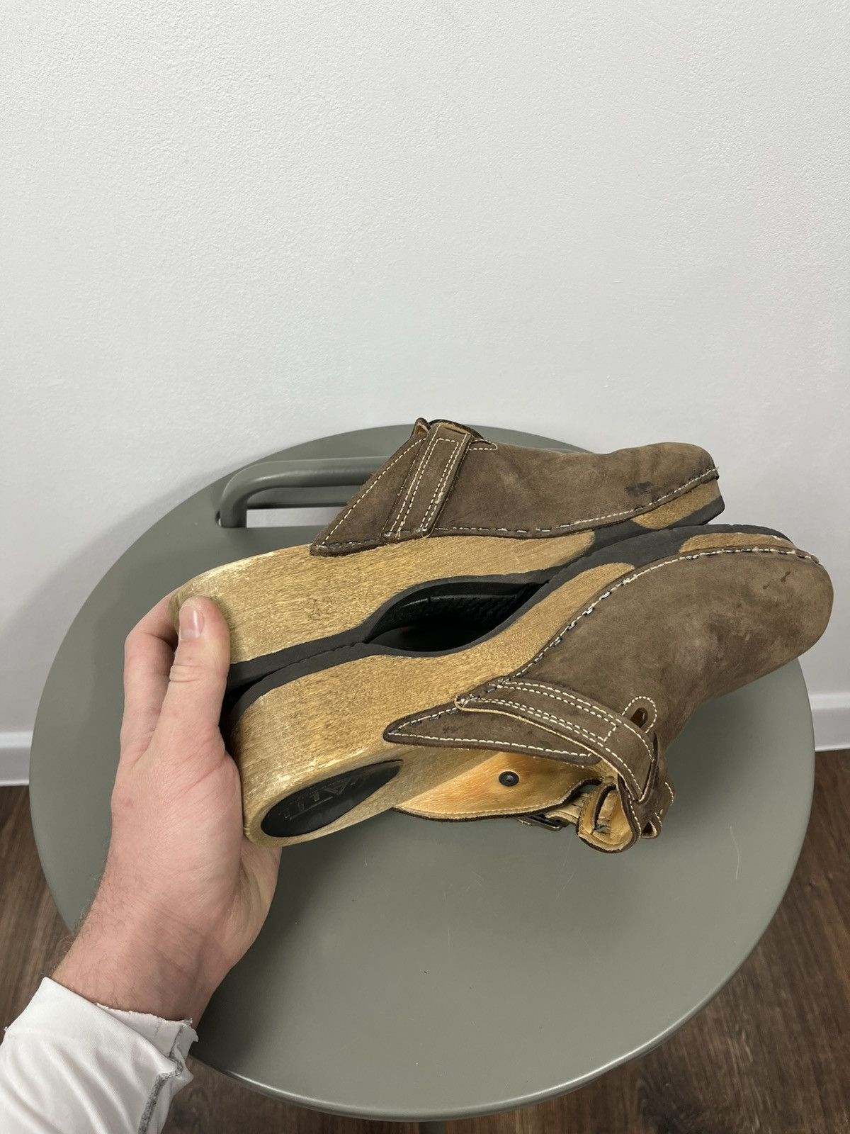 Other Leather Wooden Sole Clogs Buckle Shoes EU 42.5 US 9.5 Size US 9.5 / EU 42-43 - 10 Thumbnail