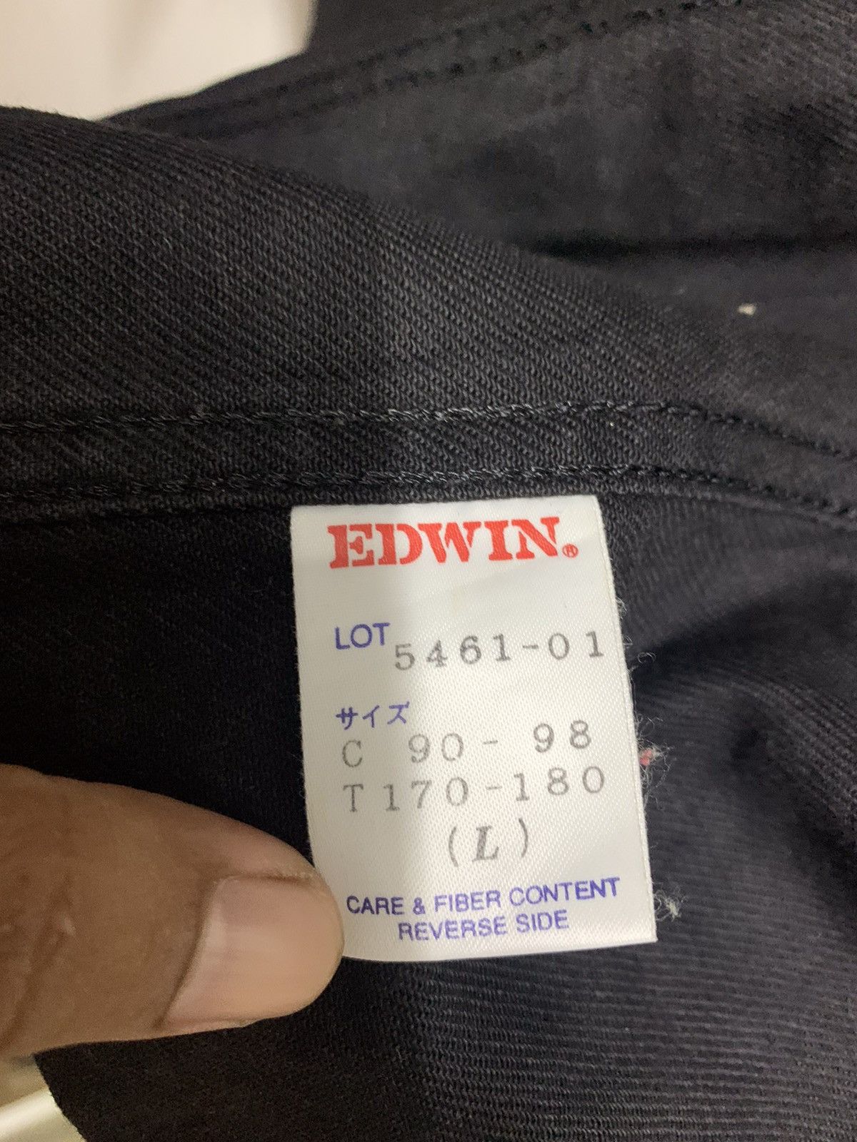Edwin Vintage 90s EDWIN Denim Jakcet Black Size US M / EU 48-50 / 2 - 15 Thumbnail