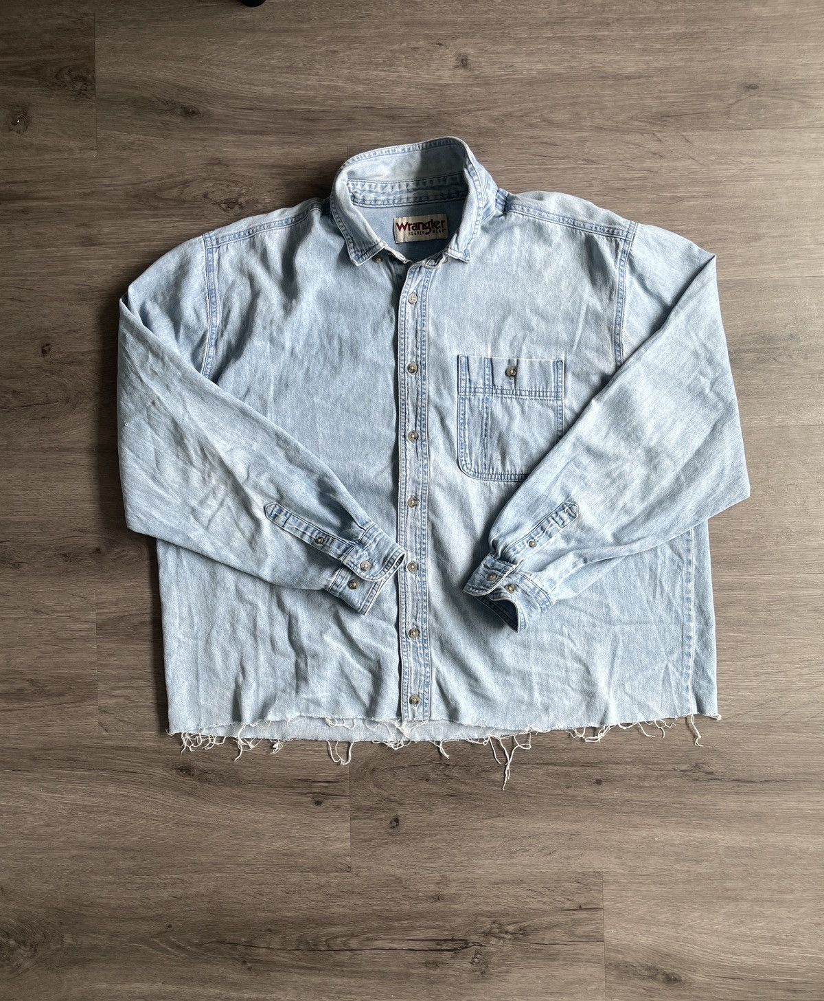 Vintage × Wrangler Vintage Wrangler “Cropped Rugged Wear” Button-up (No Sz.) Size US L / EU 52-54 / 3 - 1 Thumbnail
