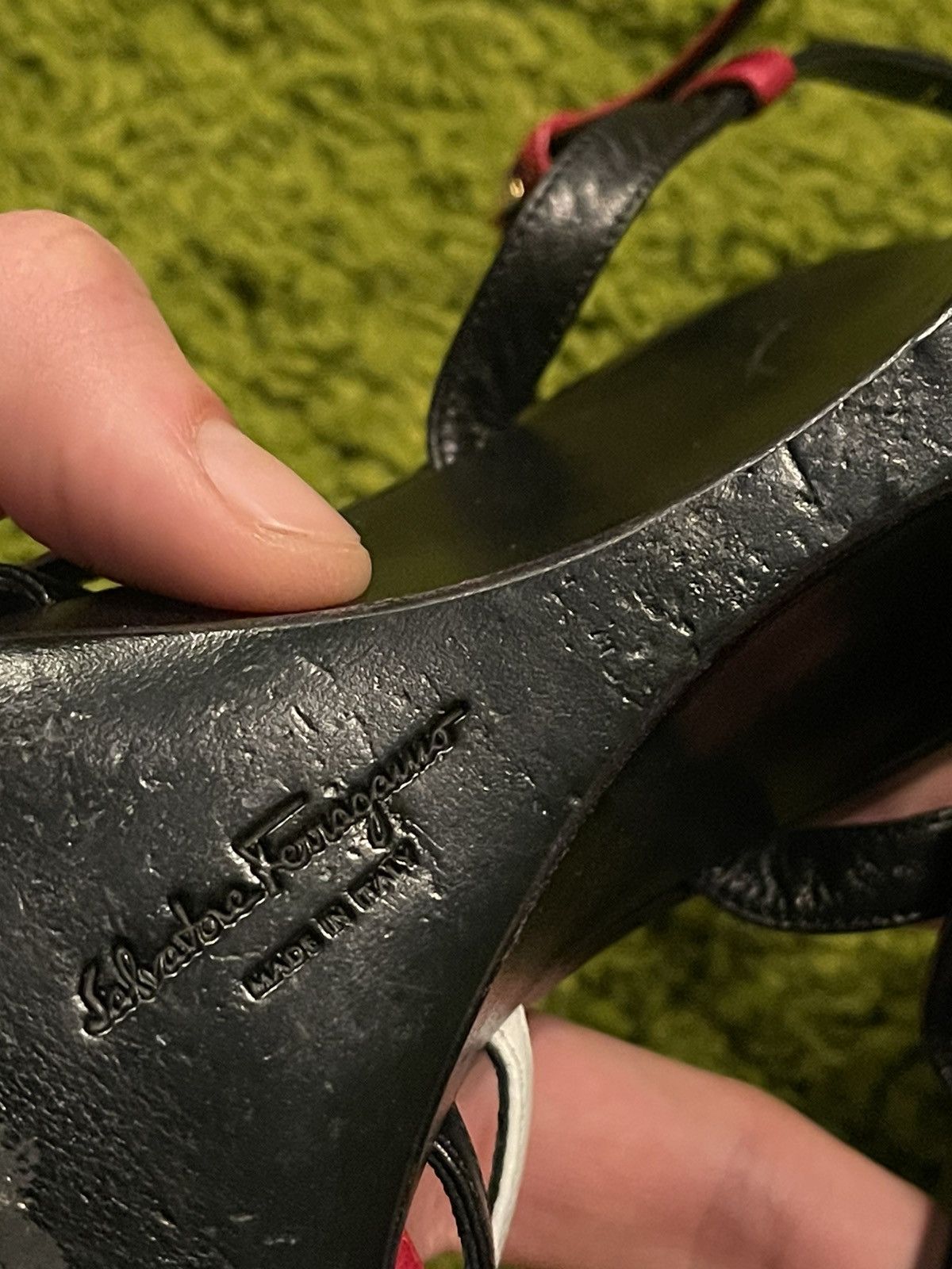 Designer × Salvatore Ferragamo Salvatore Ferragamo luxury real leather heels sandals Size US 8.5 / IT 38.5 - 7 Thumbnail