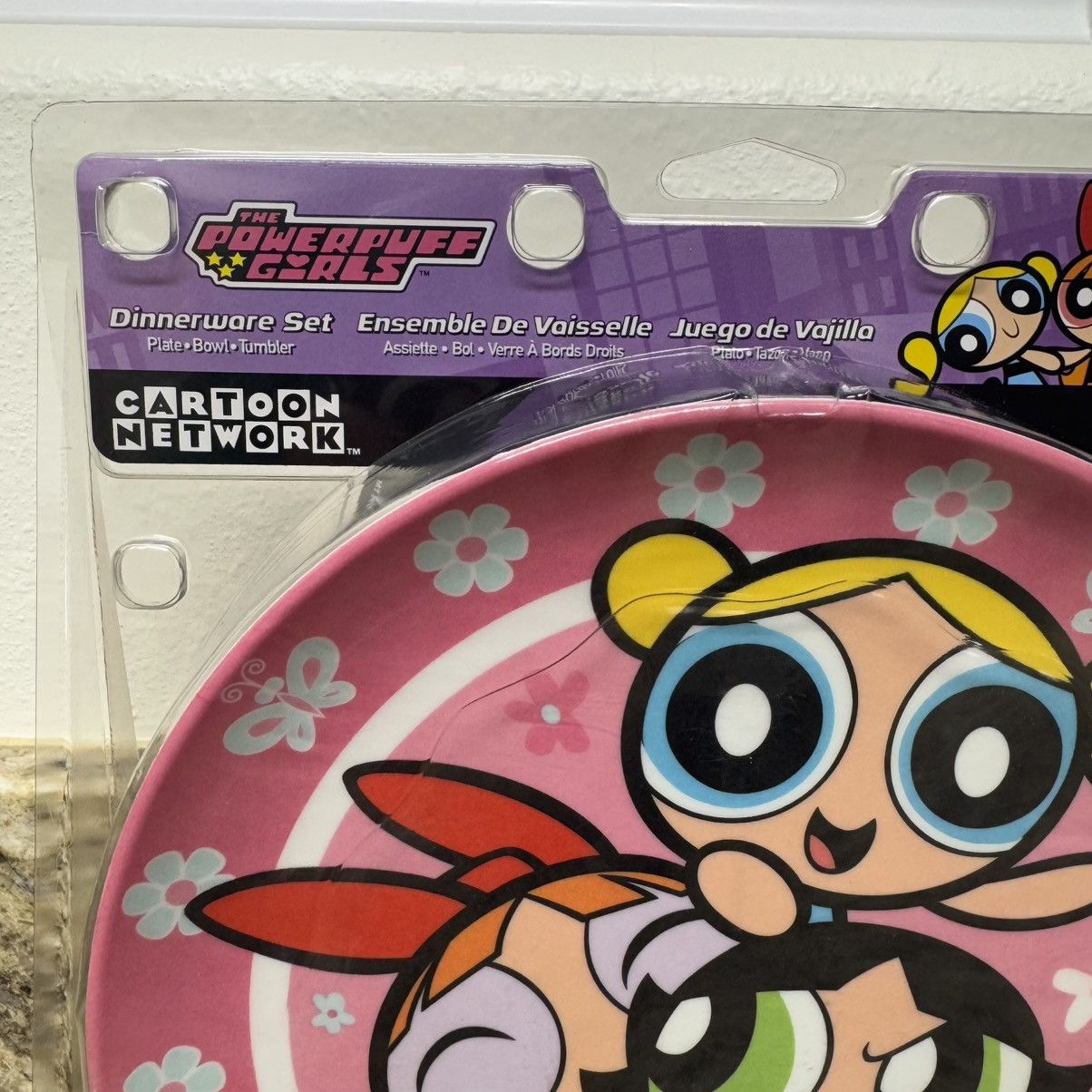 Cartoon Network × Vintage The PowerPuff Girls 3-Piece Dinnerware Set Plate Bowl Cup Size ONE SIZE - 5 Thumbnail