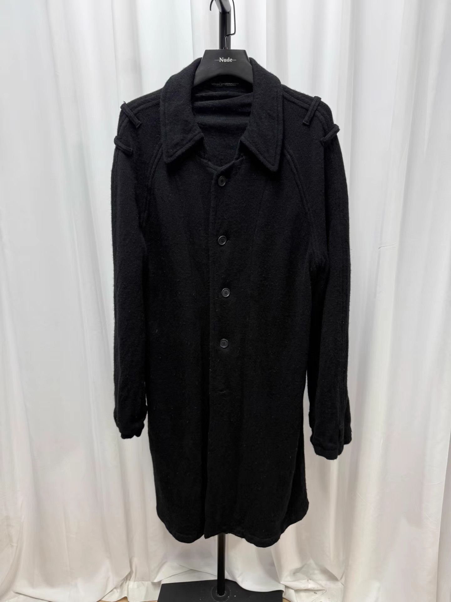 Yohji Yamamoto Yohji Yamamoto y's for men Black Long Wool Coat K20 Size US S / EU 44-46 / 1 - 1 Thumbnail