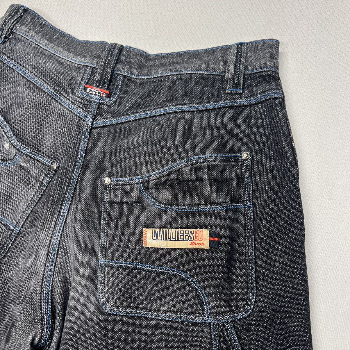 Ecco × Vintage VTG Willie Esco Jeans Grey Denim Duns Faded Baggy Y2K Size US 32 / EU 48 - 17 Thumbnail