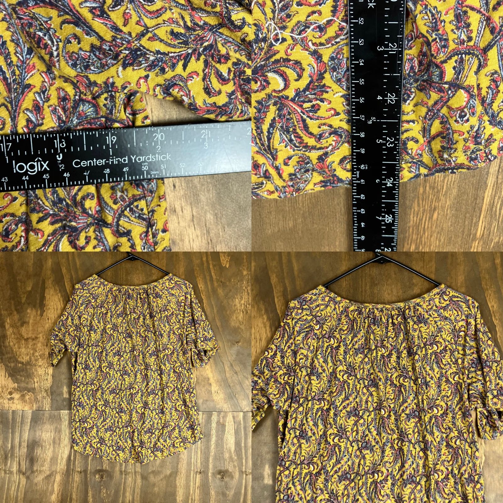 Lucky Brand Lucky Brand Blouse Multicolored Paisley Short Sleeve Boho Womens M Size M / US 6-8 / IT 42-44 - 8 Thumbnail