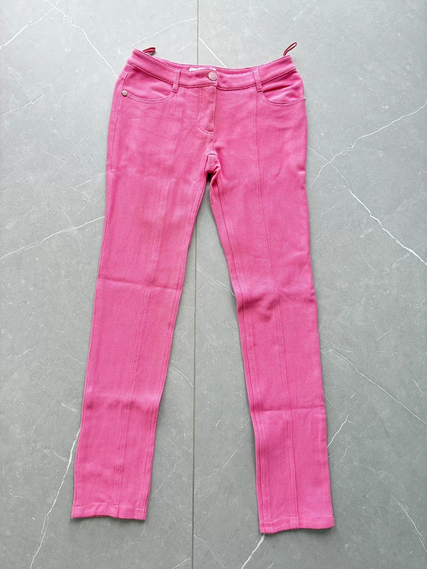 Chanel Chanel Pink Knit Pants Size 34 Size 25" / US 0 / IT 36 - 1 Thumbnail
