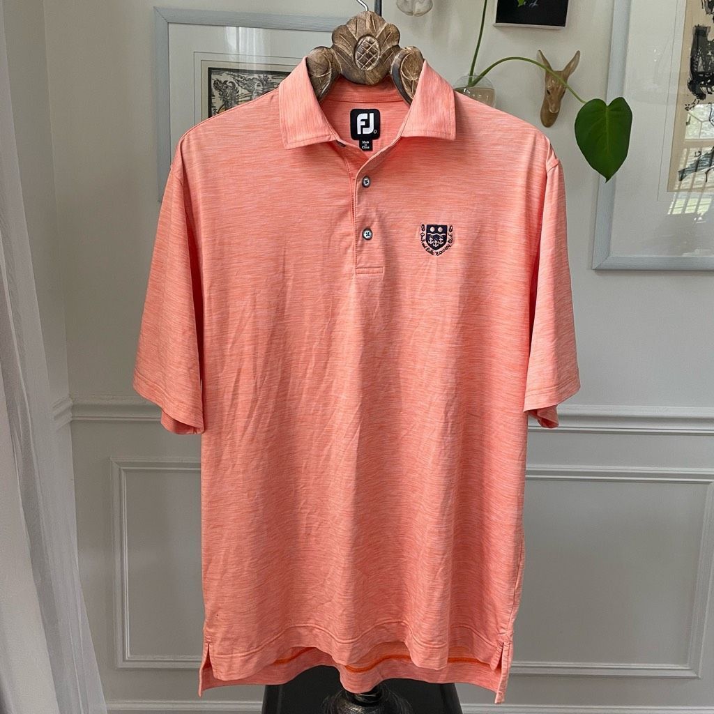 Footjoy FootJoy Orange Heather Moisture Wicking Polo Golf Shirt Orch Size US L / EU 52-54 / 3 - 2 Thumbnail