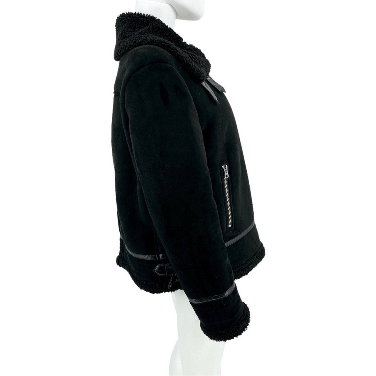 Zara Zara Double Asymmetrical Biker Jacket Fleece Jacket Size XL Size XL / US 12-14 / IT 48-50 - 6 Thumbnail
