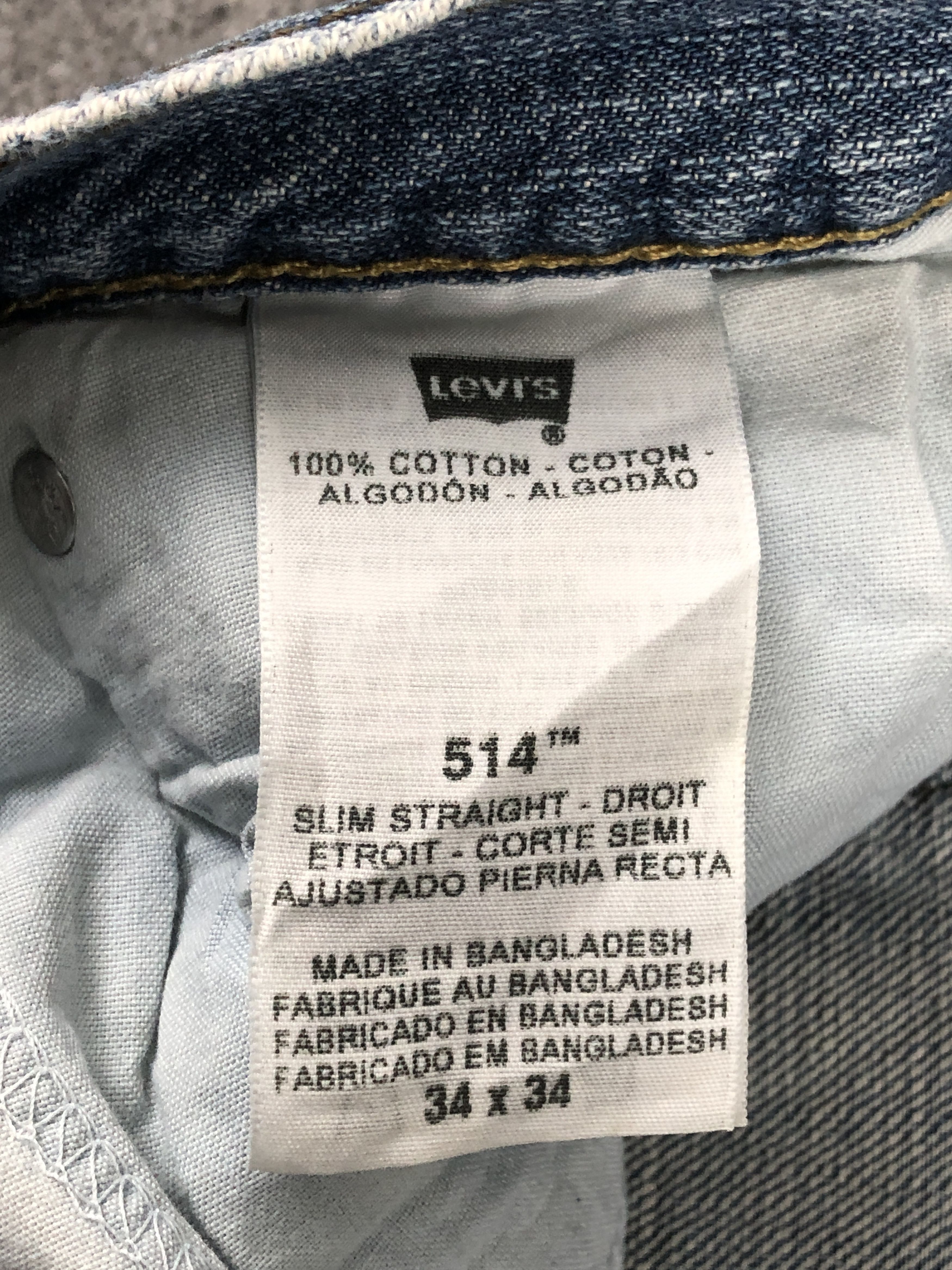 Levi's vIntage Levis 514 Lightwash Blue Jeans DP2429 Size US 33 - 8 Thumbnail