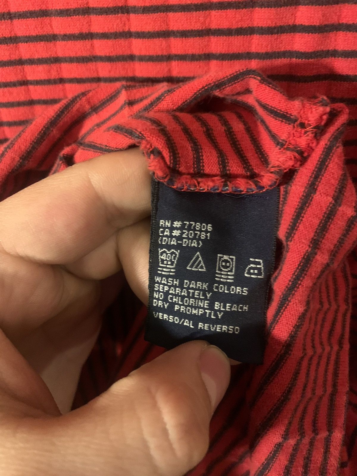 Tommy Hilfiger Tommy Hilfiger thick red and red striped t-shirt Size US L / EU 52-54 / 3 - 5 Thumbnail