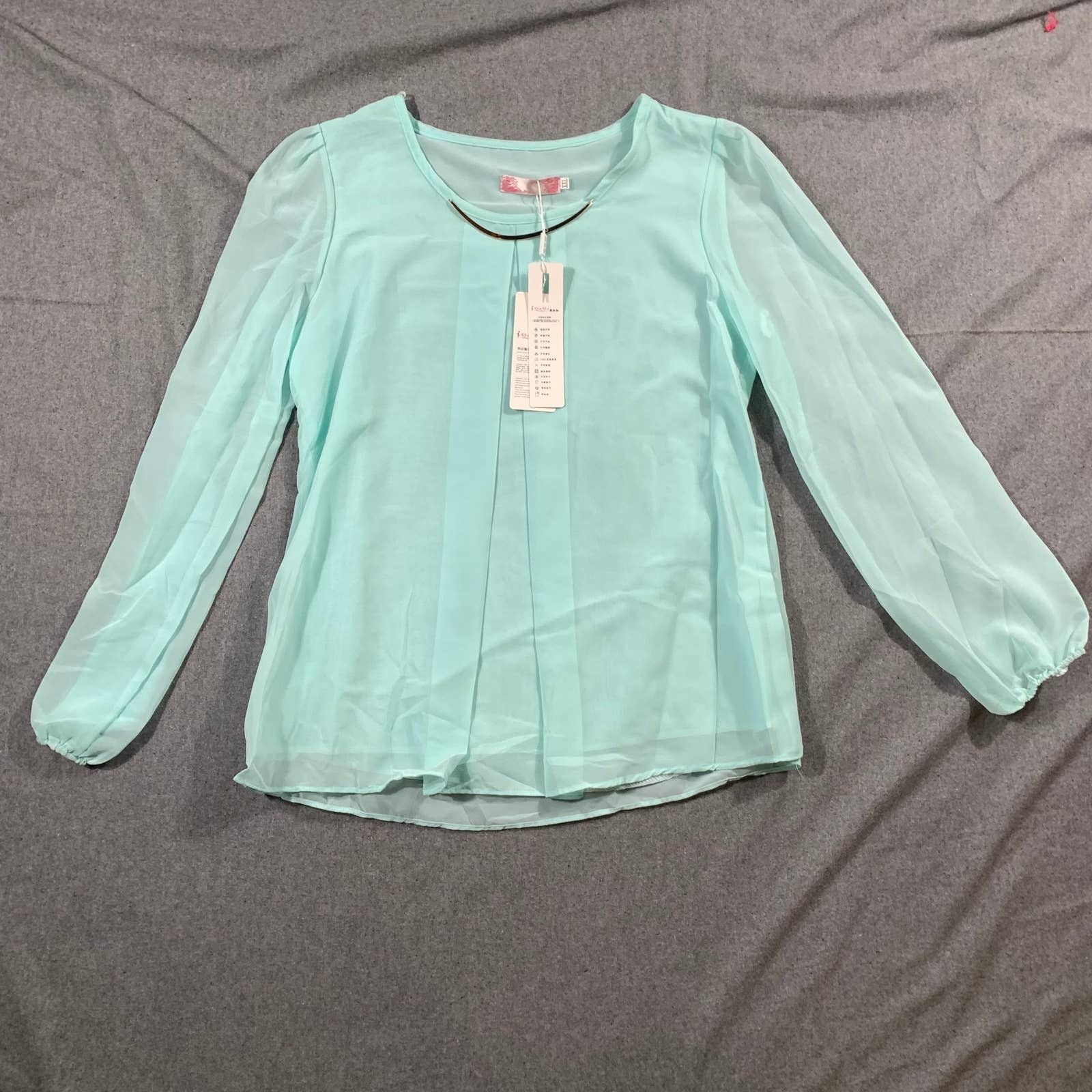 Other Green Long Sleeve Shirt Women Size XXL Size XXL / US 16-18 / IT 52-54 - 1 Thumbnail