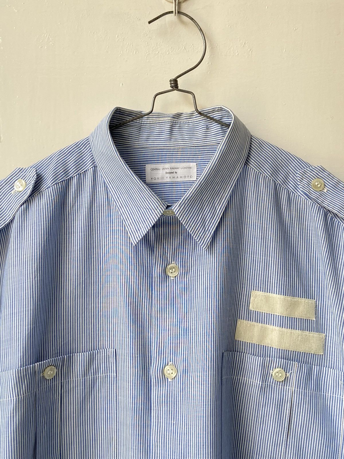 Yohji Yamamoto YOHJI YAMAMOTO Blue Striped Shirt Size US M / EU 48-50 / 2 - 4 Thumbnail