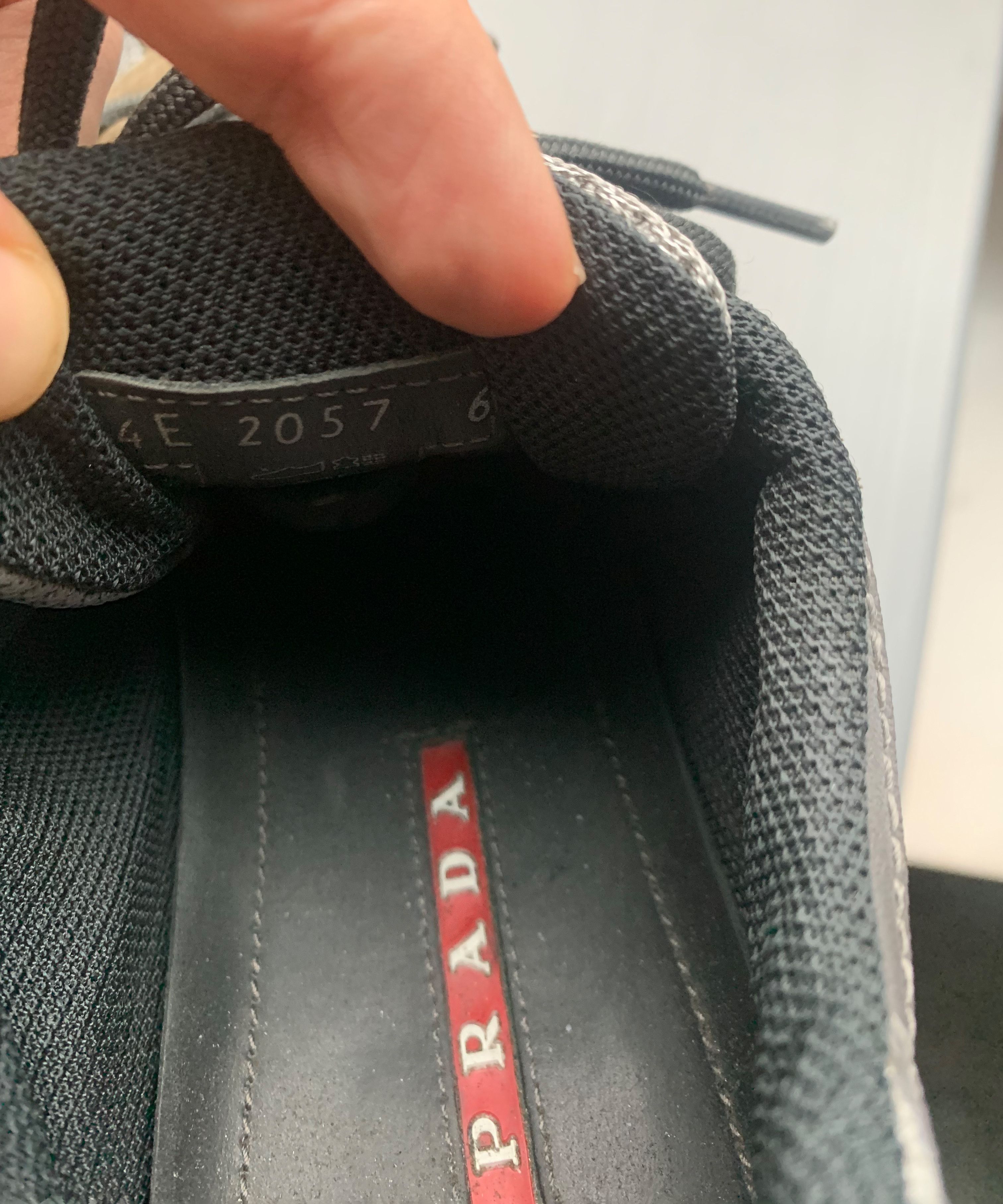 Prada 🔴 PRADA Sneakers Americas Cup Shoes Grey Suede Red Tab Size US 6 / EU 39 - 8 Thumbnail