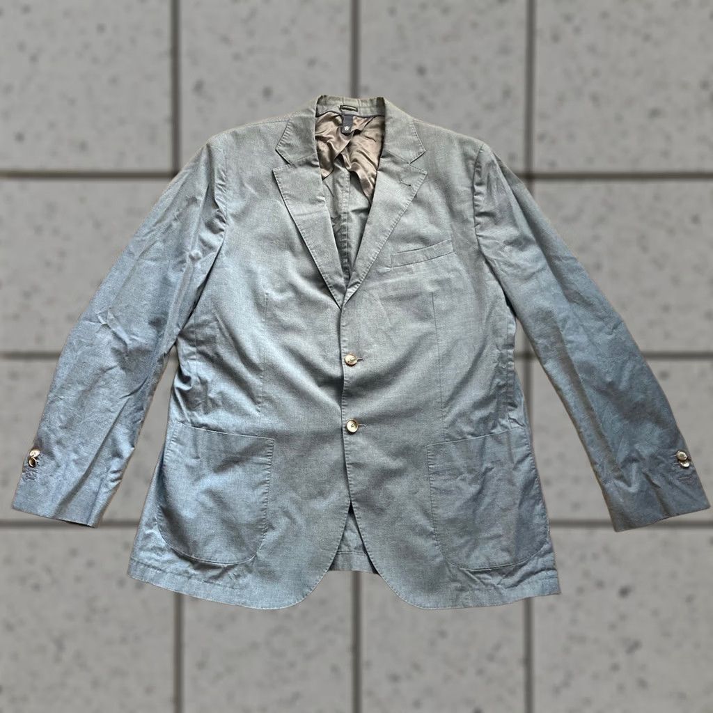 Massimo Dutti Massimo Dutti Blazer Mens Size 48 Gray Unstructured Cotton Lightweight Jacket Size 48R - 1 Thumbnail