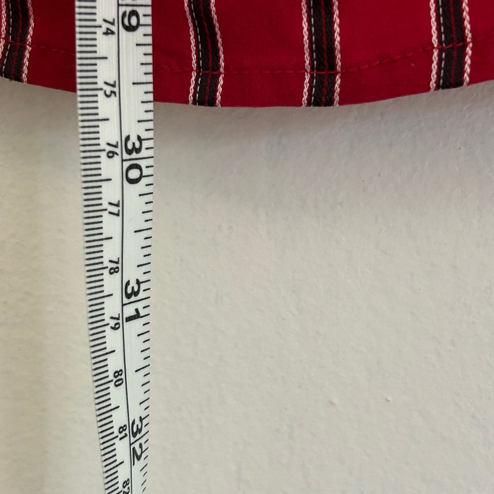 Worthington Worthington Red Black Stripe Button Down Blouse 1X Size XXL / US 16-18 / IT 52-54 - 4 Thumbnail