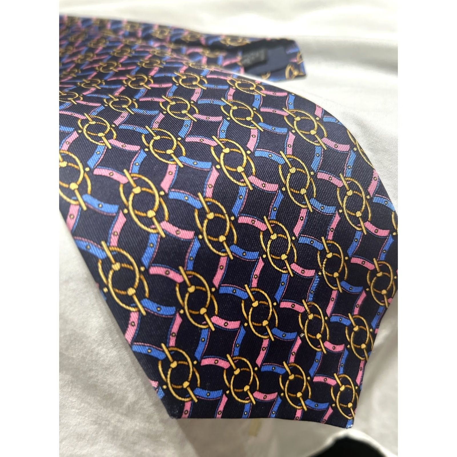 Harrods VINTAGE Harrods Tie 100% Silk Made in England Geometric Pharaoh Egyptian Designer Size ONE SIZE - 4 Thumbnail