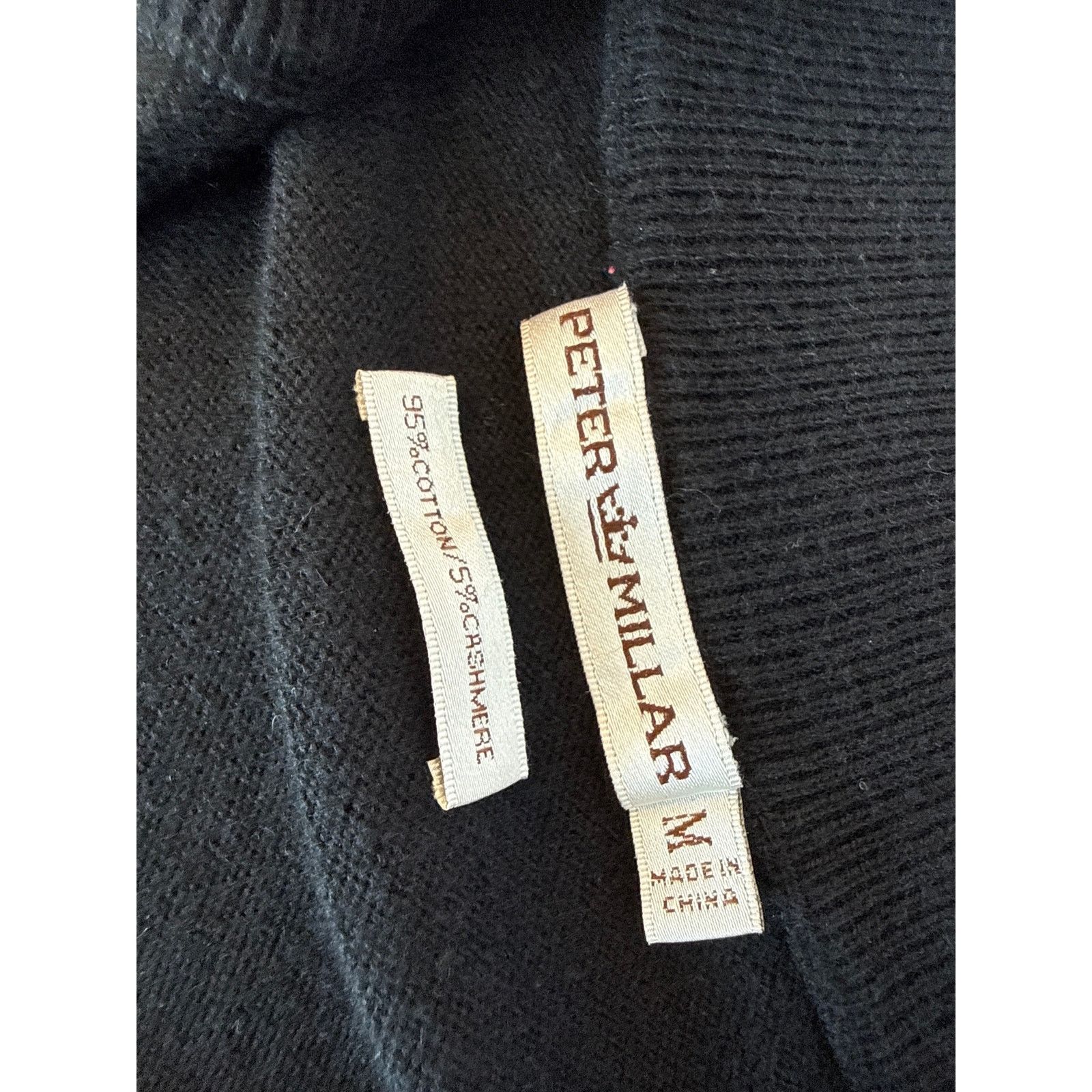 Peter Millar Peter Millar Mens 1/4 Zip Pullover Sweatshirt Black Medium Size US M / EU 48-50 / 2 - 6 Thumbnail