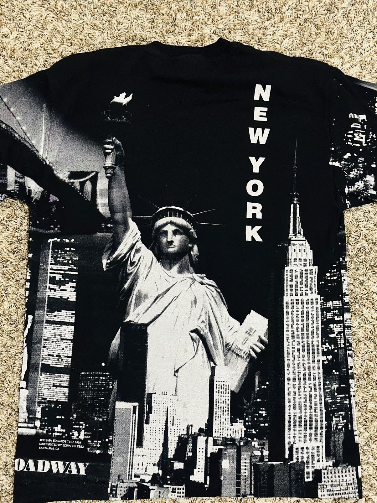 Vintage 1998 New York Statue Of Liberty AOP Size US L / EU 52-54 / 3 - 3 Thumbnail