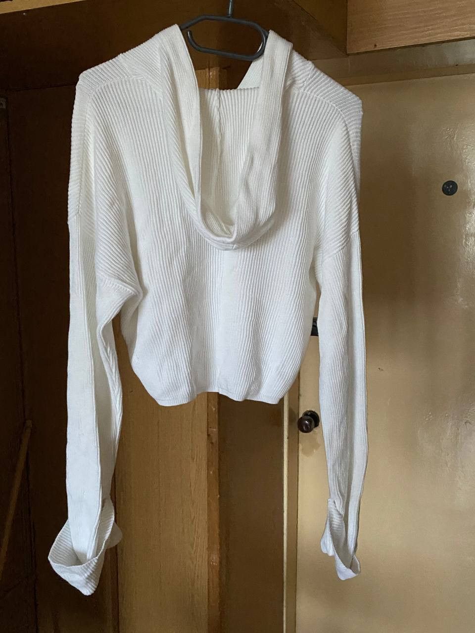 Brunello Cucinelli Brunello Cucinelli White Ribbed Hooded Sweater Size M / US 6-8 / IT 42-44 - 3 Thumbnail