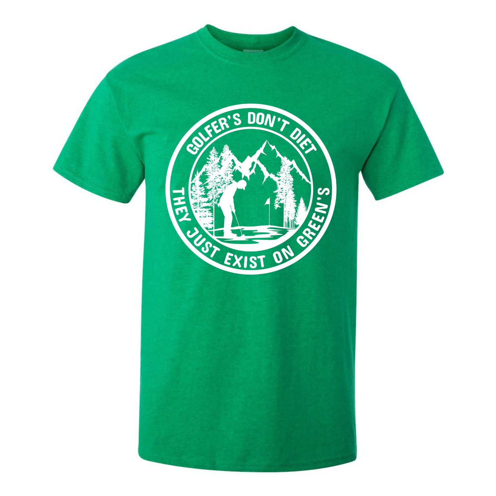 Gildan Golfers Don't Diet On Greens Funny Man Putting T-Shirt Size US L / EU 52-54 / 3 - 1 Thumbnail
