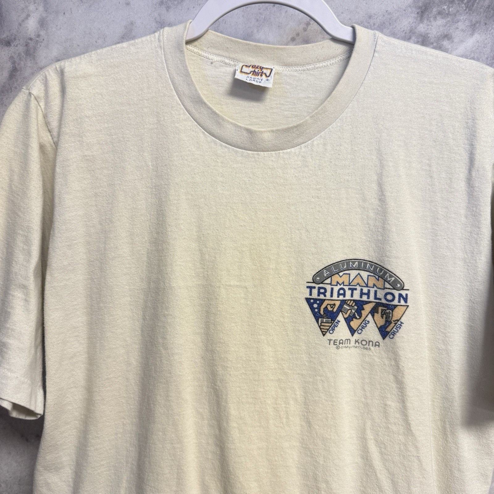 Vintage Vintage 80s Crazy Shirts Kona Triathlon T Shirt Mens Medium Size US M / EU 48-50 / 2 - 4 Thumbnail