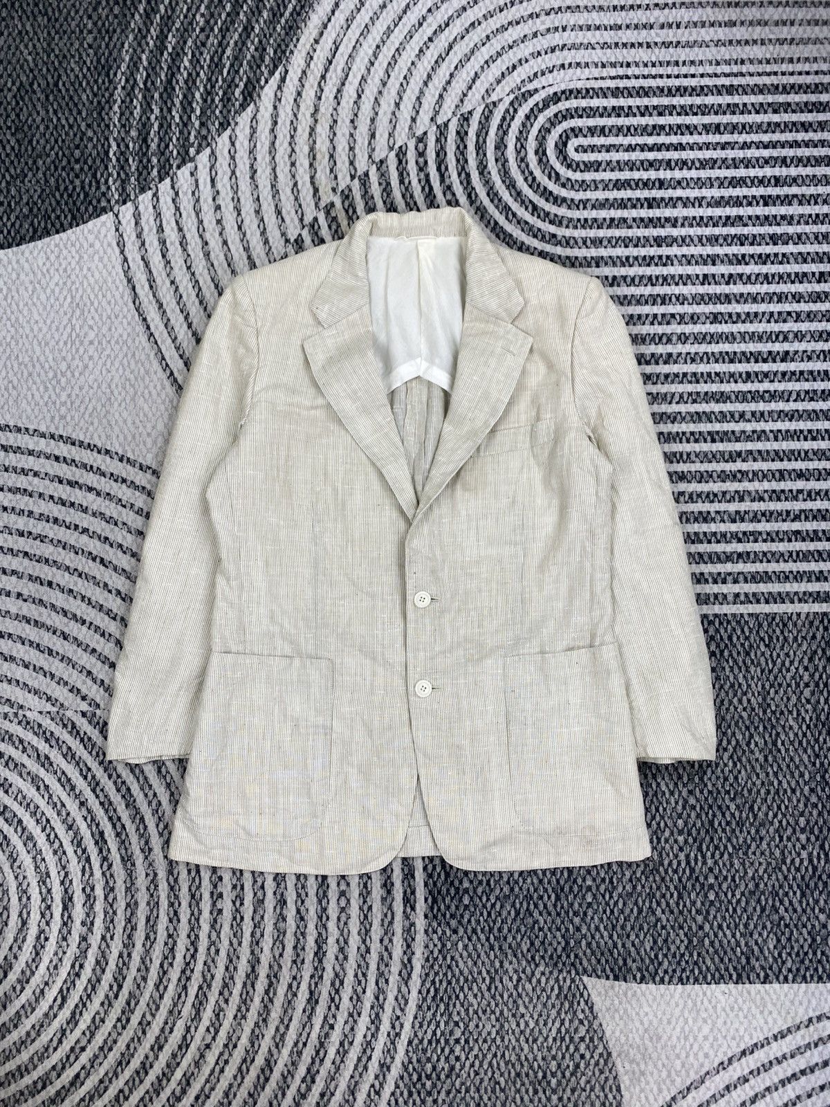 Christian Dior Monsieur Vintage Christian Dior Monsieur Harringbone Buttoned Blazer Size US M / EU 48-50 / 2 - 1 Thumbnail