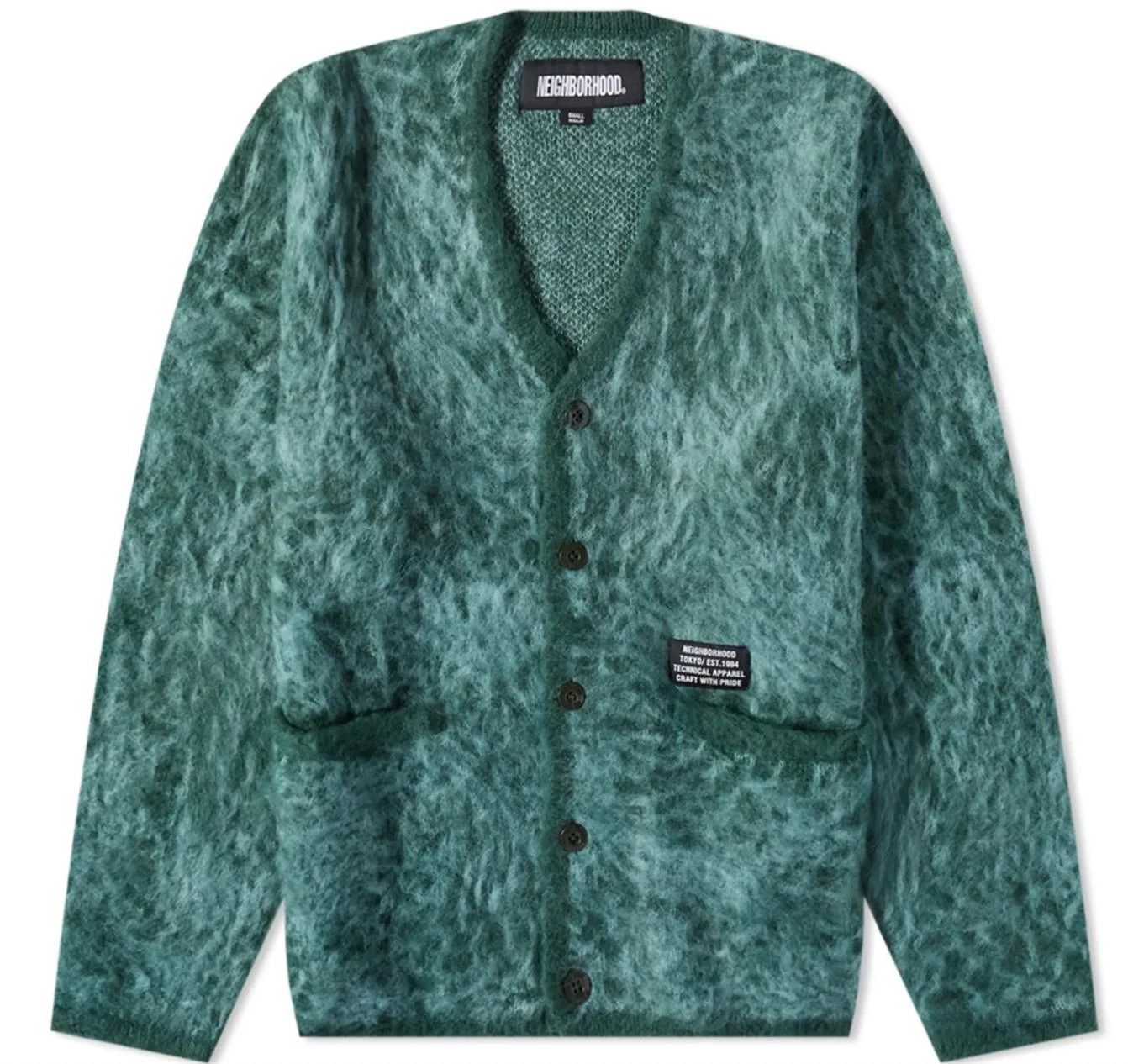 Neighborhood Mohair Cardigan Blue Green Size US S / EU 44-46 / 1 - 1 Thumbnail